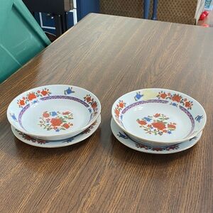 Crown Ming The Regent Collection fine china two soup bowls two salad plates